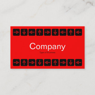 Carte De Visite Flèches de style LED rouge - rouge et gris