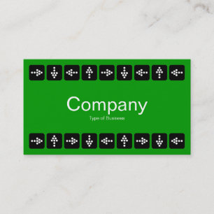 Carte De Visite Flèches de style LED - Vert et gris