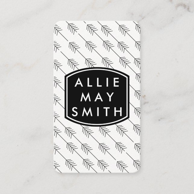 Carte De Visite Flèches noires (Devant)