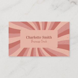 Carte De Visite Flèches rétro Super simples roses