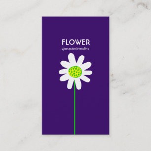 Carte De Visite Fleur à Longue Tige - Violet Foncé