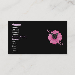 Carte De Visite Fleur astucieuse adorable de rose de chiwawa de