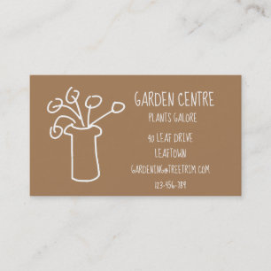 Carte De Visite Fleur blanche simple moderne de jardinerie