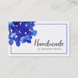Carte De Visite Fleur bleu simple fait main