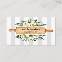 Fleur boulangerie Rolling Pin Gâteau Design rayé g