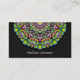 Carte De Visite Fleur colorée - Mandala
