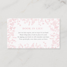 Carte De Visite Fleur de Chinoiserie rose Livre au lieu, jeu