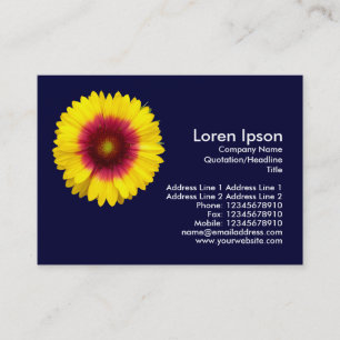 Carte De Visite Fleur de couverture - bleu marine