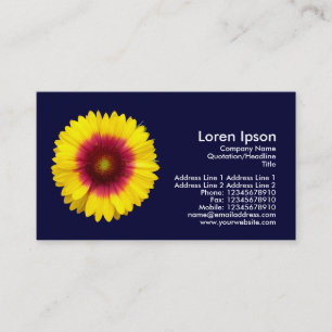 Carte De Visite Fleur de couverture - bleu marine