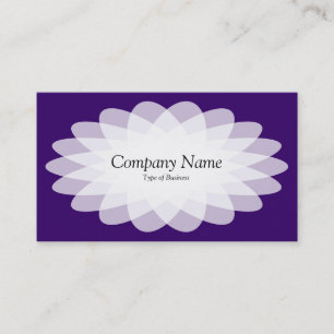 Carte De Visite Fleur de cristal - violet profond