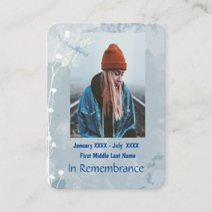 Carte De Visite Fleur de dragons Memorial Keepsaké