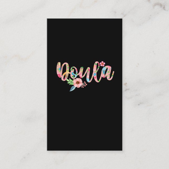 Carte De Visite Fleur de la mère florale Doula, bébé mou (Devant)