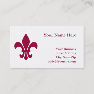 Carte de visite Fleur de Lis