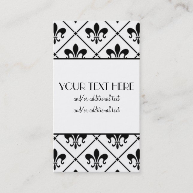 Carte De Visite Fleur De Lis Border (Devant)