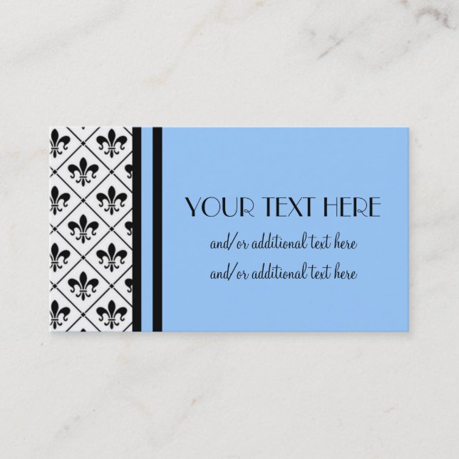 Carte De Visite Fleur De Lis Border (Devant)