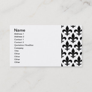 Carte De Visite Fleur de lis Motif Classic