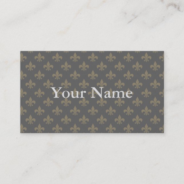 Carte De Visite Fleur de lis Motif + votre image ou texte (Devant)