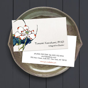 Carte De Visite Fleur de lotus blanc Médecine holistique et nature