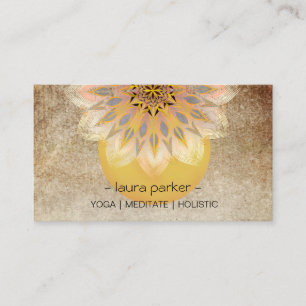 Carte De Visite Fleur de lotus de méditation de yoga Massage Médit