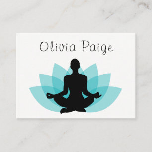 Carte De Visite Fleur de Lotus de méditation d'instructeur de yoga