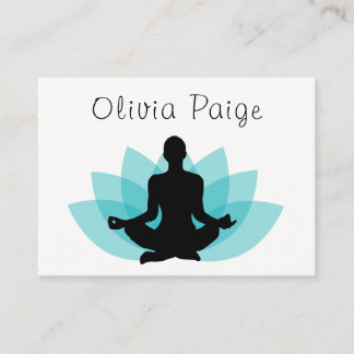 Carte De Visite Fleur de Lotus de méditation d'instructeur de yoga