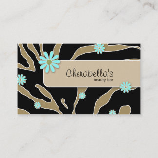 Carte de visite Fleur de marais Zebra Khaki BB
