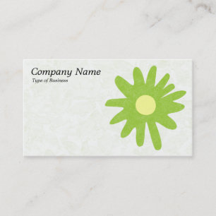 Carte De Visite Fleur de papier - Martian Green