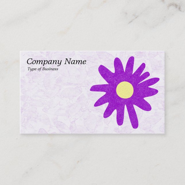 Carte De Visite Fleur de papier - violet (Devant)
