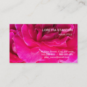 Carte De Visite Fleur de rose