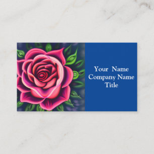 Carte De Visite Fleur de rose rose romantique Abstraite