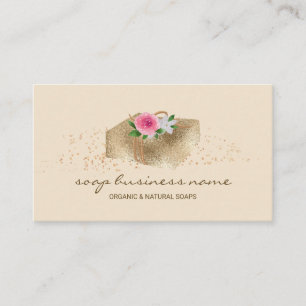 Carte De Visite Fleur de savon étincelante double face