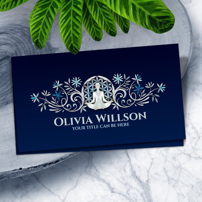 Carte De Visite Fleur de vie - Ornement de Yoga (Créateur téléchargé)