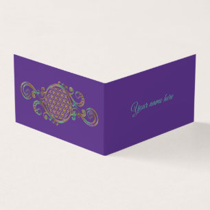 Carte De Visite Fleur De Vie - Ornements Spiraux 1