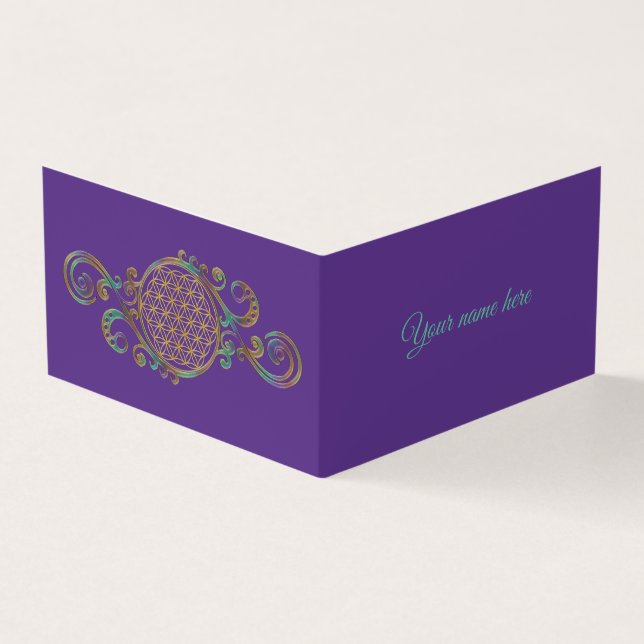 Carte De Visite Fleur De Vie - Ornements Spiraux 1 (Extérieur)