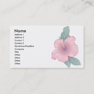 Carte De Visite Fleur d'Hibiscus