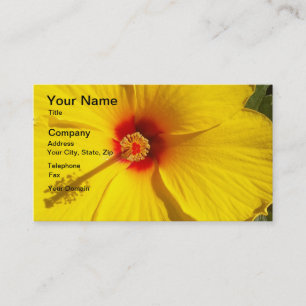 Carte De Visite Fleur d'Hibiscus jaune
