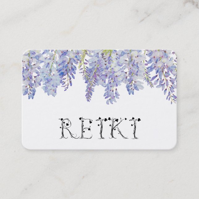 Carte De Visite *~* Fleur d'ivoire floral REIKI (Devant)