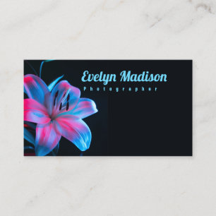 Carte De Visite Fleur d'orchidées contre la gue noire65567