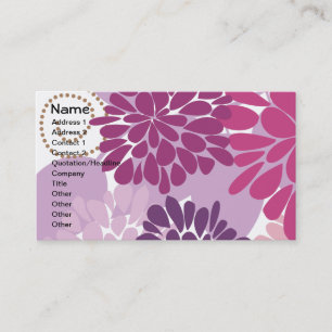 Carte De Visite Fleur fine Cool Cute Girl Retro Floral