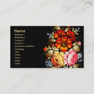 Carte De Visite Fleur fine Cool mignonne Girl Retro Floral