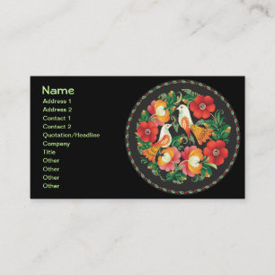 Carte De Visite Fleur fine Cool mignonne Girl Retro Floral