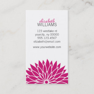 Carte De Visite Fleur Fuchsia