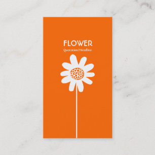 Carte De Visite Fleur longue tige VI - Orange