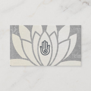 Carte De Visite Fleur Lotus Main Instructeur de yoga
