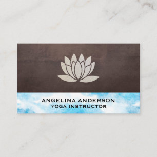 Carte De Visite Fleur Lotus Texture Brown Nuages dans le ciel