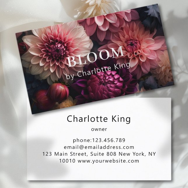 Carte De Visite Fleur Moderne  (Modern Flower Business Card)