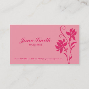 Carte De Visite Fleur moderne élégante rose florale