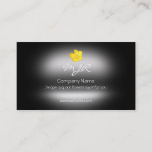 Carte De Visite Fleur Monogram Buttercup, aspect métal
