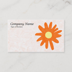 Carte De Visite Fleur papier - orange