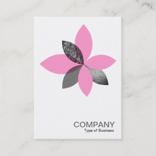 Carte De Visite Fleur Plante géométrique - rose